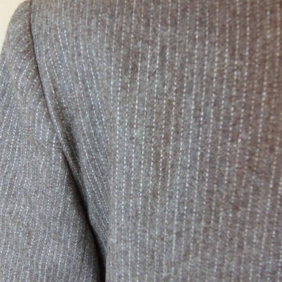 Vintage Vincent's Indiana Women's Brown Pinstripe Wool Blend Blazer 70s Costumer - Picture 11 of 12